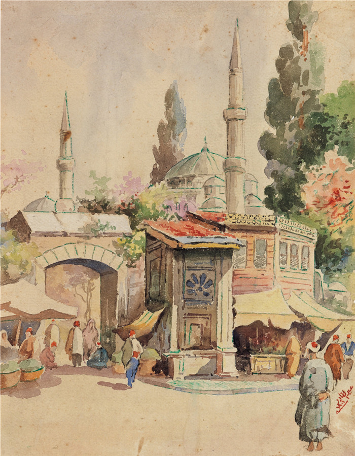 阿卜杜勒·卡迪尔·拉萨姆(Abdul Qadir al-Rassam)的画作-标题未知Title Unknown