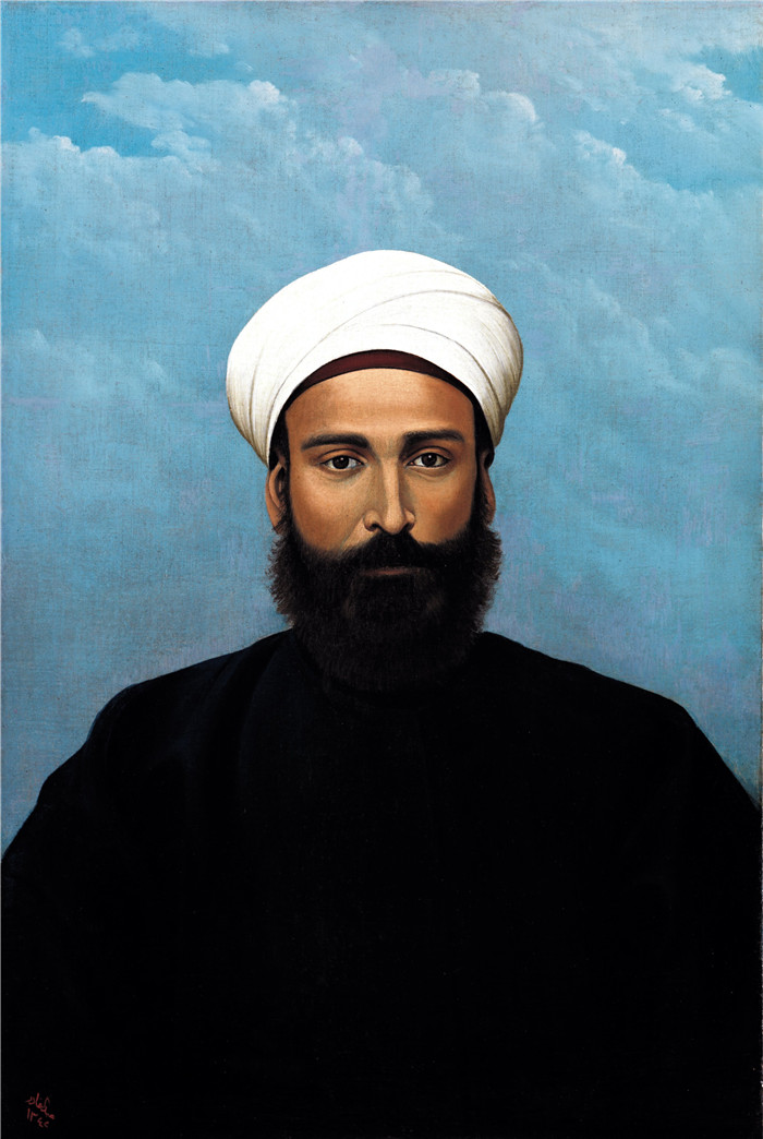 阿卜杜勒·卡迪尔·拉萨姆(Abdul Qadir al-Rassam)的画作-穆罕默德·达鲁伊奇·阿洛西肖像