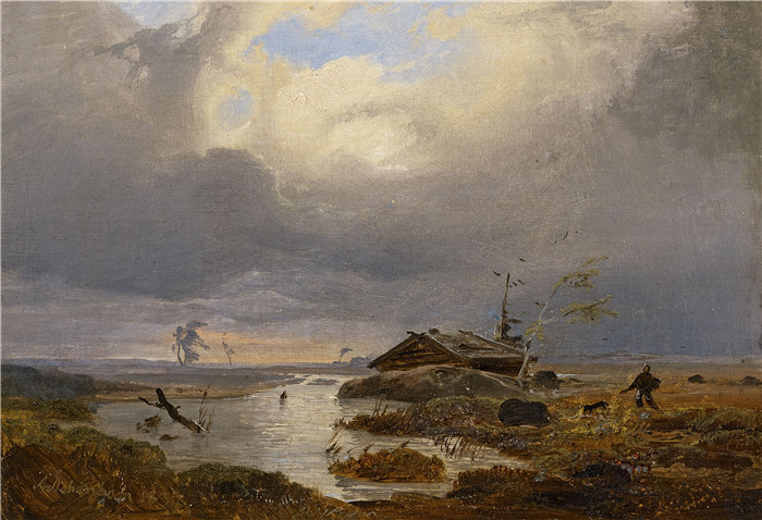 画作-挪威风景Norwegische Landschaft (1837)