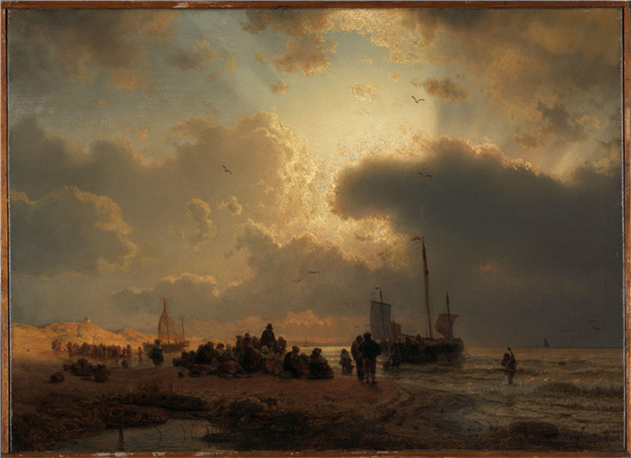画作-舍韦宁根海滩Beach by Scheveningen