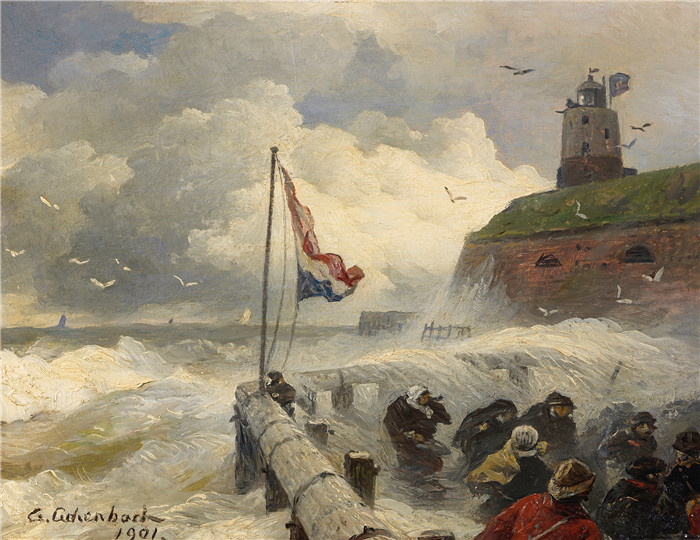 安德烈亚斯·阿肯巴赫(Andreas Achenbach)的画作-强大的品牌Stromachtige branding
