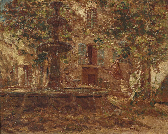 阿道夫·蒙蒂塞利(Adolphe Monticelli)高清作品-风景绘画painting, circa 1871, 2154 (MK)