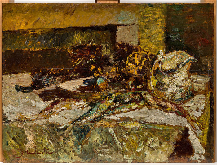 高清作品-沙丁鱼和海胆静物画Still Life with Sardines and Sea-Urchins