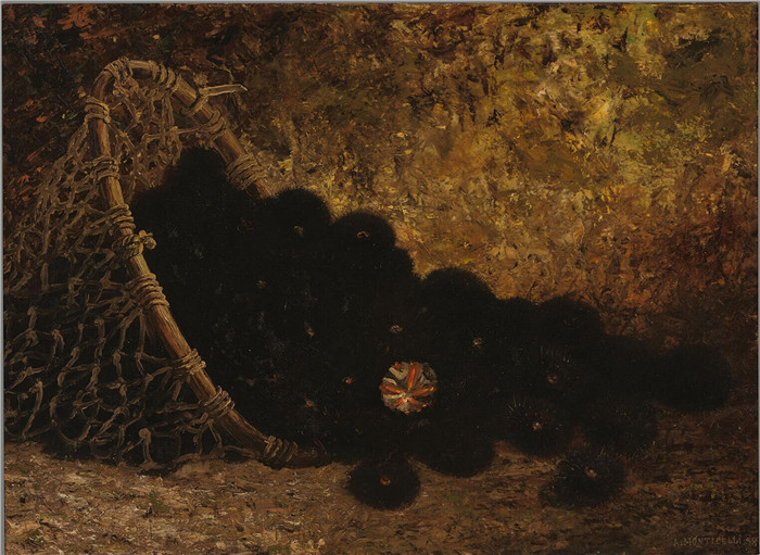阿道夫·蒙蒂塞利(Adolphe Monticelli,法国画家)高清作品-我们的Oursins, 1858, 1546 (MK)