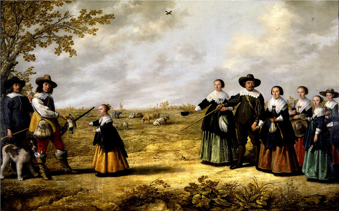 一个家庭在风景中的肖像 Jacob & Albert Portrait of a Family in a Landscape