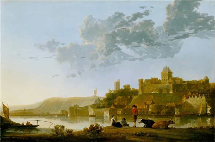 阿尔伯特·库普(Aelbert Cuyp)作品-奈梅亨的瓦尔霍夫The Valkhof at Nijmegen