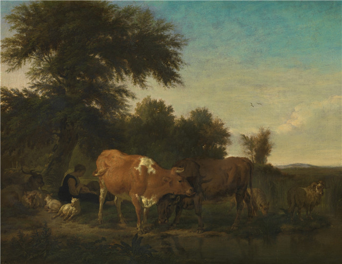 阿德里安·范·德·维尔德(Adriaen van de Velde)-风景Landschap