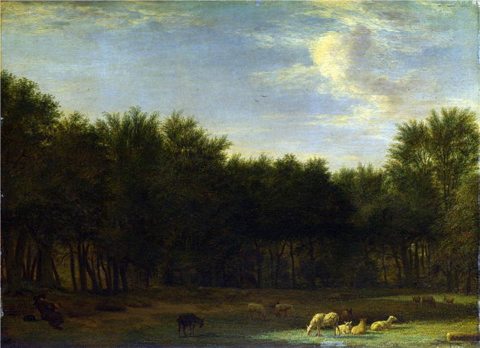 阿德里安·范·德·维尔德（Adriaen van de Velde）-森林的边缘 De rand van het bos (1658)