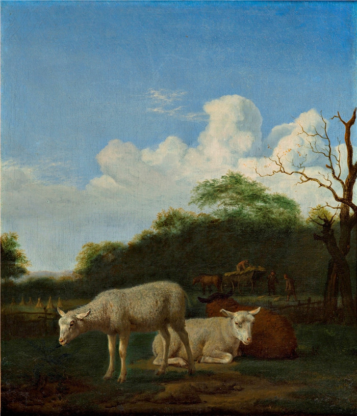 阿德里安·范·德·维尔德（Adriaen van de Velde）-三只羊Three Sheep