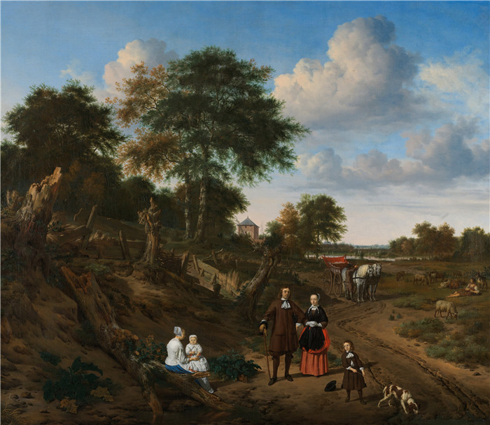 阿德里安·范·德·维尔德(Adriaen van de Velde)-一对夫妇的肖像