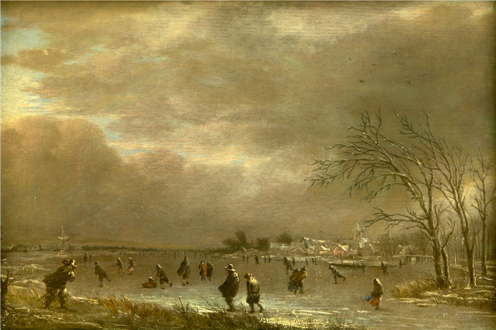 阿尔特·范德尼尔(Aert van der Neer)油画-哈尔维尔斯博物馆Hallwylska museet