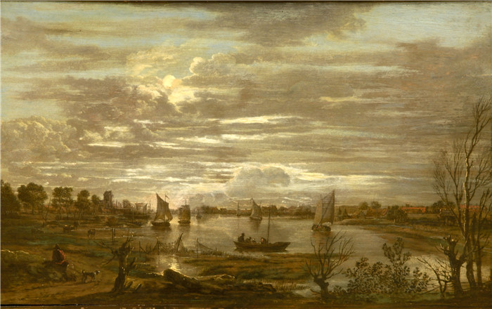 阿尔特·范德尼尔(Aert van der Neer)油画-哈尔维尔斯博物馆Hallwylska museet