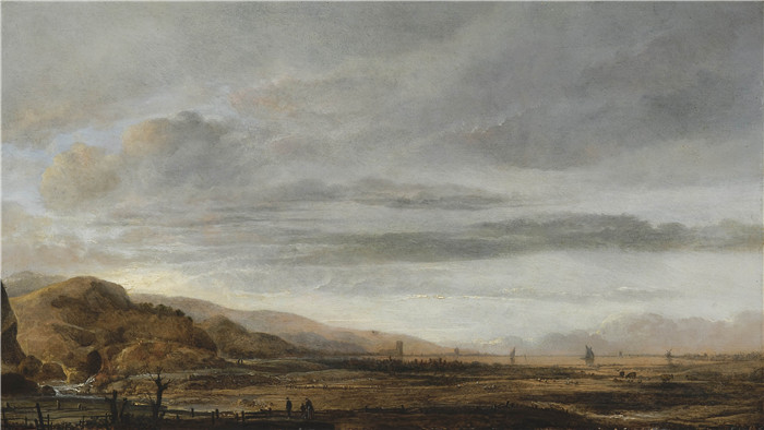 阿尔特·范德尼尔(Aert van der Neer)油画-全景景观Panoramic landscape, circa