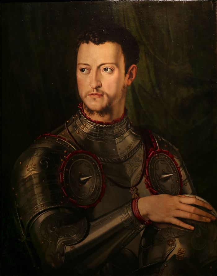 阿格诺洛·布龙齐诺（Agnolo Bronzino）作品-科西莫一世·德·美第奇戎装肖像