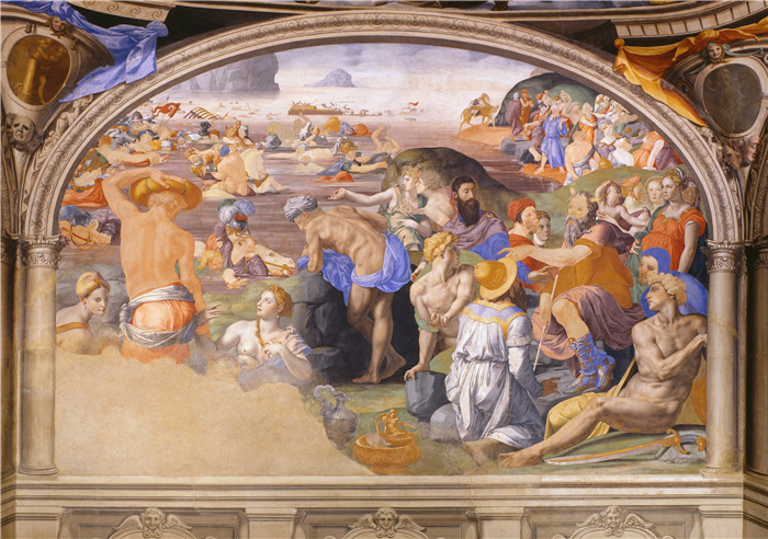 阿格诺洛·布龙齐诺(Agnolo Bronzino)作品-穿越红海The crossing of the Red Sea
