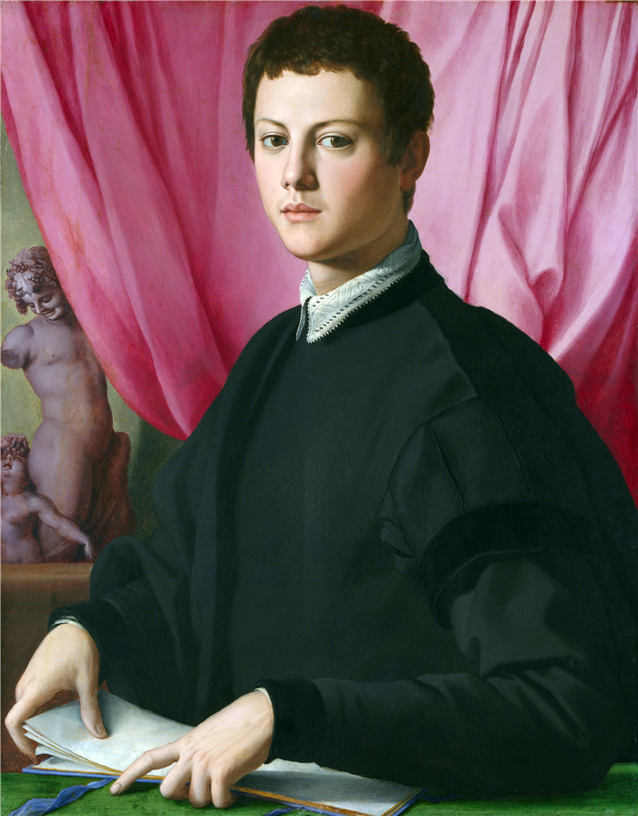 阿格诺洛·布龙齐诺（Agnolo Bronzino）作品-一个年轻人的肖像Portrait of a Young Man