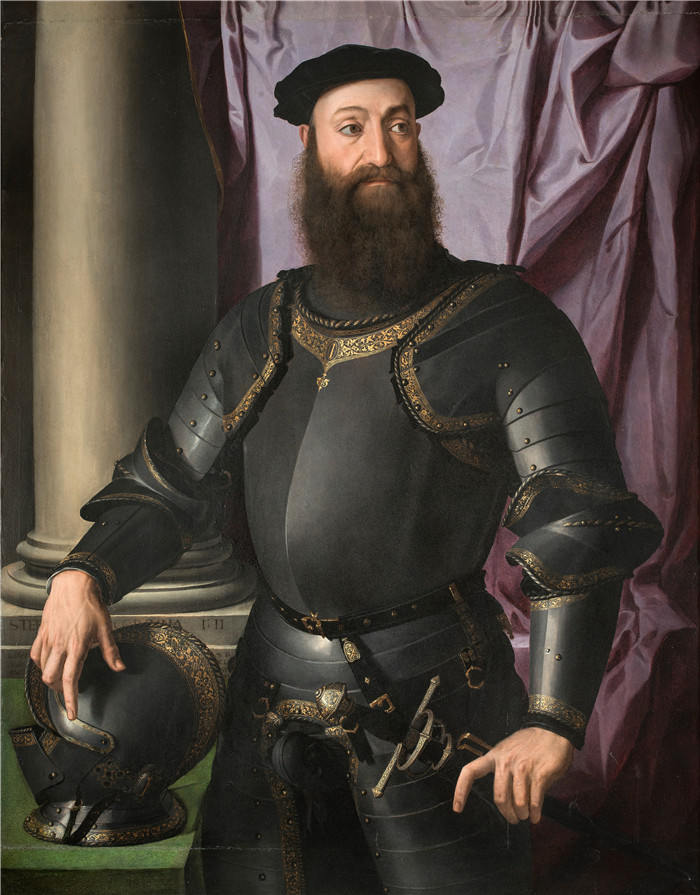 阿格诺洛·布龙齐诺（Agnolo Bronzino）作品-斯蒂芬四世的肖像