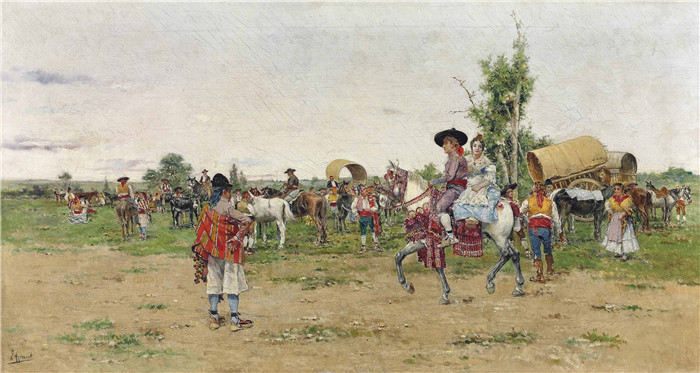 华金·阿格拉索特·伊·胡安(Joaquín Agrasot y Juan)画作-瓦伦西亚博览会Feria Valenciana