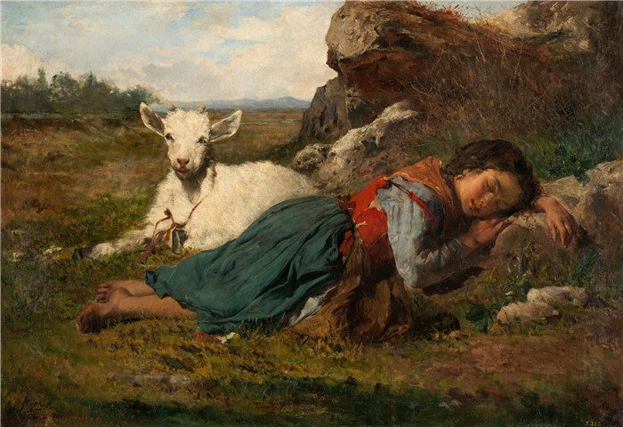 华金·阿格拉索特·伊·胡安(Joaquín Agrasot y Juan)画作-两个朋友Dos amigos