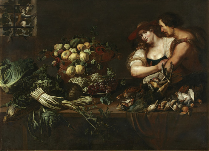 阿德里安·范·乌得勒支(Adriaen van Utrecht)作品-厨房静物图