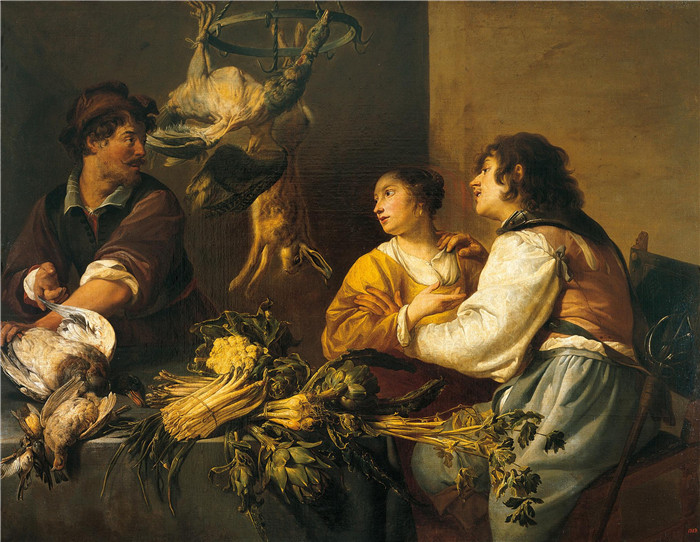 阿德里安·范·乌得勒支（Adriaen van Utrecht）作品-厨房Theodoor Rombouts - Kitchen