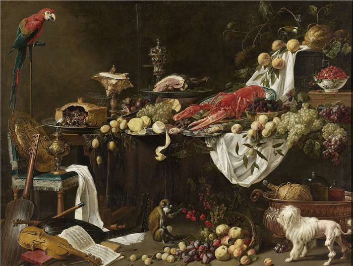 阿德里安·范·乌得勒支(Adriaen van Utrecht)作品-静物宴 Banquet Still Life