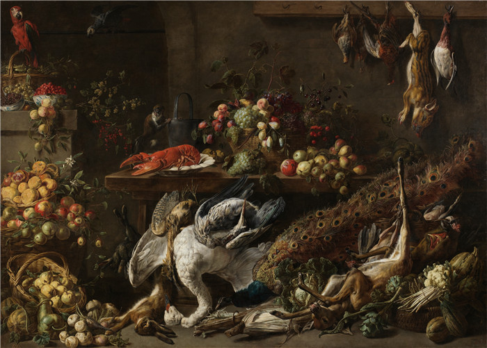 阿德里安·范·乌得勒支（Adriaen van Utrecht）作品-餐具室A Pantry