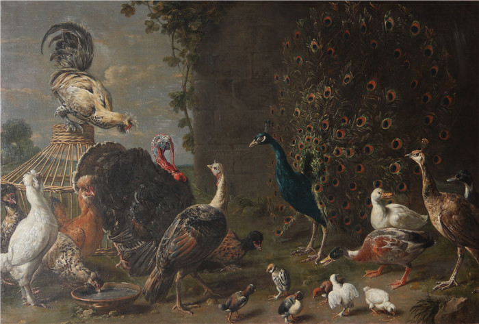 阿德里安·范·乌得勒支(Adriaen van Utrecht)作品-家禽养殖场The Poultry Farm , 1652