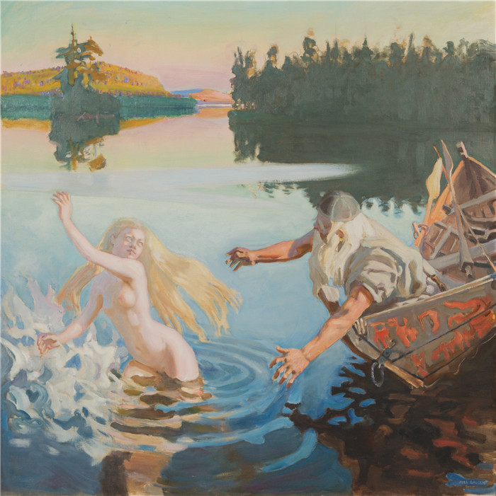阿克塞利·加伦-卡莱拉(Akseli Gallen-Kallela)作品-艾诺Aino (1916)