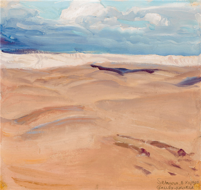 阿克塞利·加伦-卡莱拉(Akseli Gallen-Kallela)作品-撒哈拉Sahara (1910)