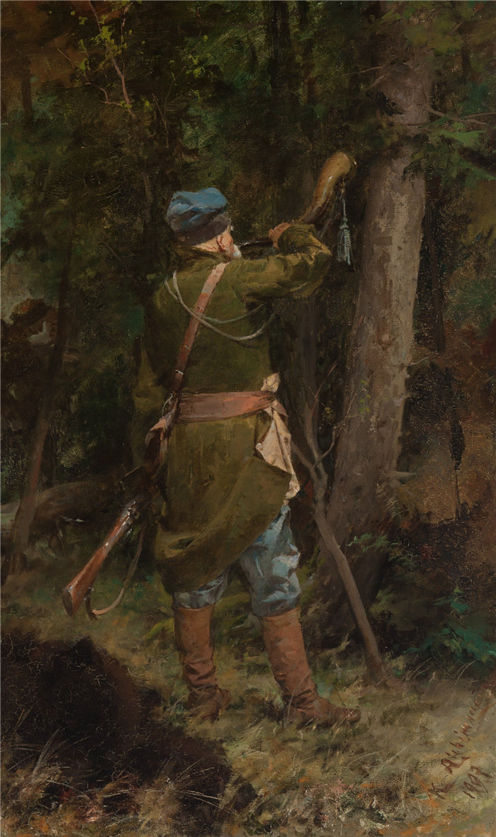 卡齐米兹·阿尔奇莫维奇(Kazimierz Alchimowicz)-沃伊斯基之角Wojski Z Rogiem, 1907 R