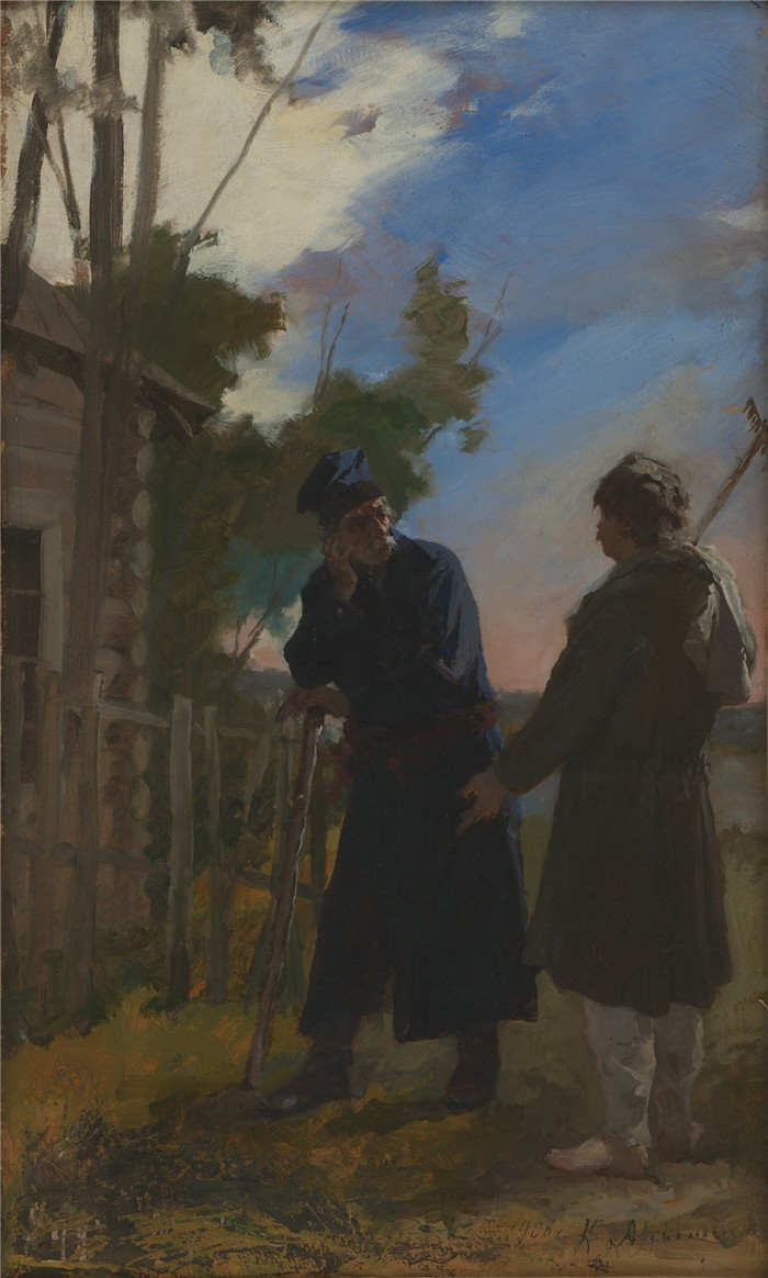 卡齐米兹·阿尔奇莫维奇(Kazimierz Alchimowicz)-贵族与农民The Nobleman and the Peasant (1908)