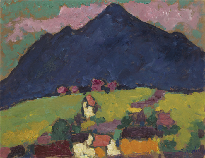 阿列克谢·贾伦斯基(Alexei Jawlensky)作品-穆尔瑙 Murnau, 1910