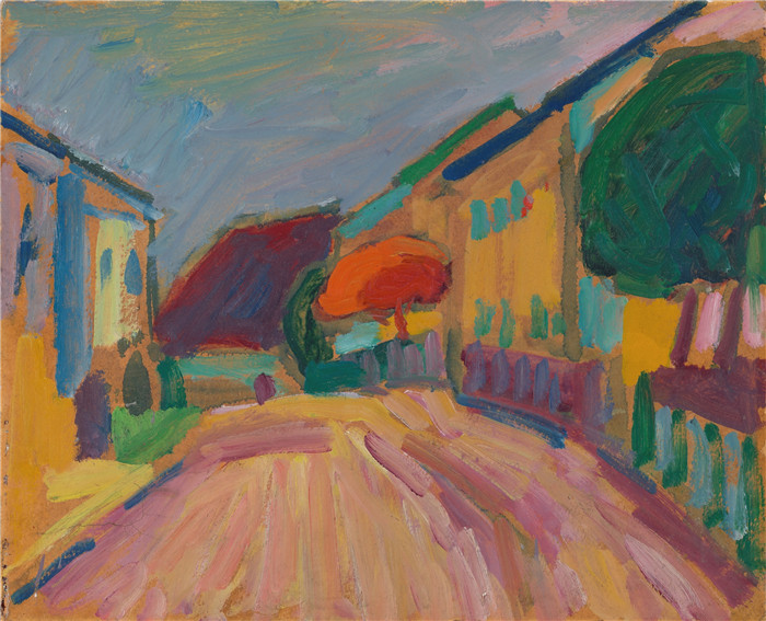 阿列克谢·贾伦斯基(Alexei Jawlensky)作品-来自穆尔瑙的素描Skizze aus Murnau
