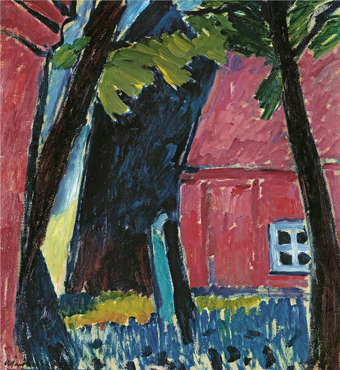 阿列克谢·贾伦斯基(Alexei Jawlensky)作品-普雷罗夫教堂Kirche in Prerow (1911)