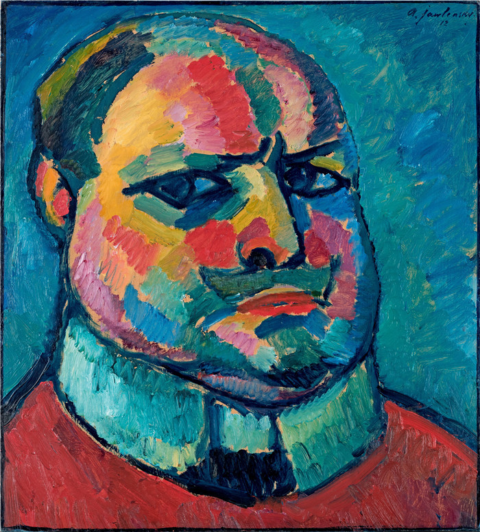 阿列克谢·贾伦斯基(Alexei Jawlensky)作品-自画像Selbstbildnis 1912