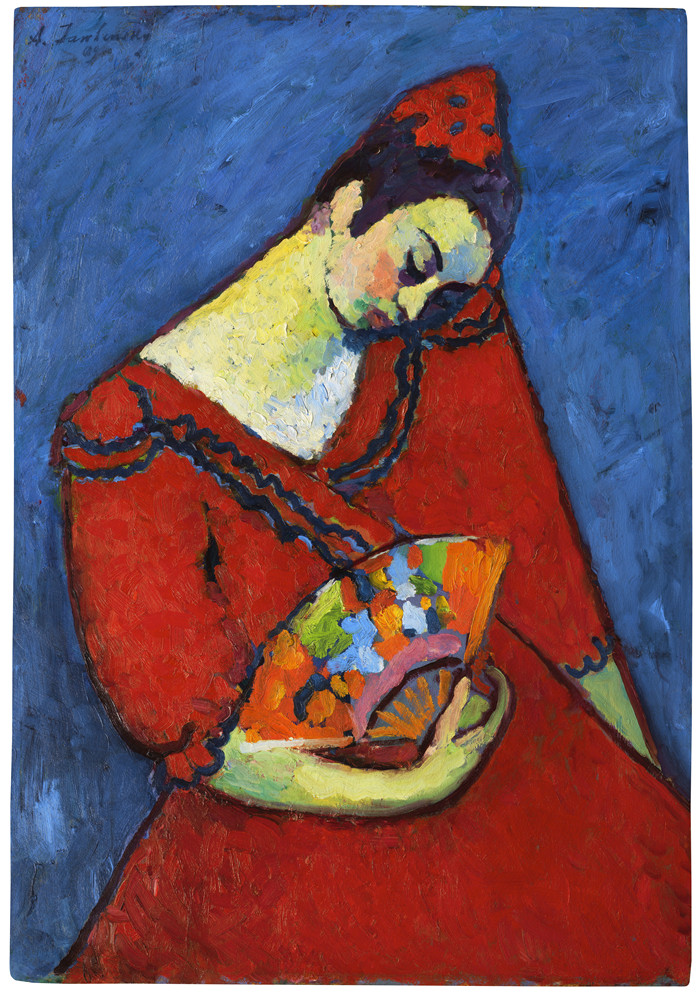 超清油画作品-西班牙舞者Spanische Tänzerin 1909