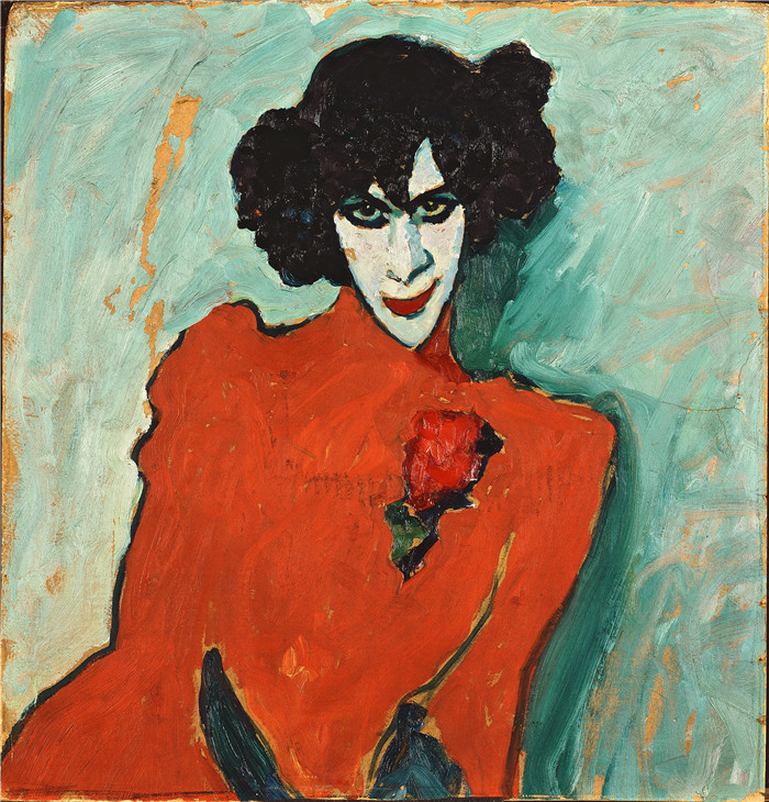 阿列克谢·贾伦斯基(Alexei Jawlensky)作品-舞者亚历山大·萨哈罗夫的肖像