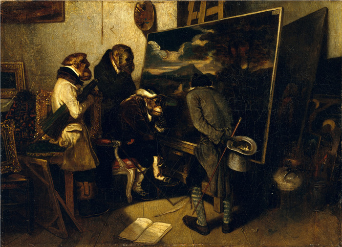 亚历山大·加布里埃尔·尚(Alexandre-Gabriel Decamps)作品-专家亚历山大Les experts Alexandre-Gabriel Decamps, 1837
