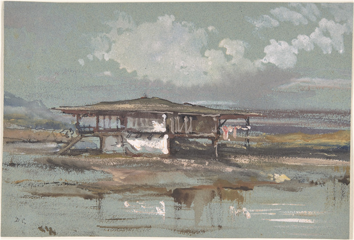 亚历山大·加布里埃尔·尚(Alexandre-Gabriel Decamps)作品-土耳其的一栋房子A House in Turkey