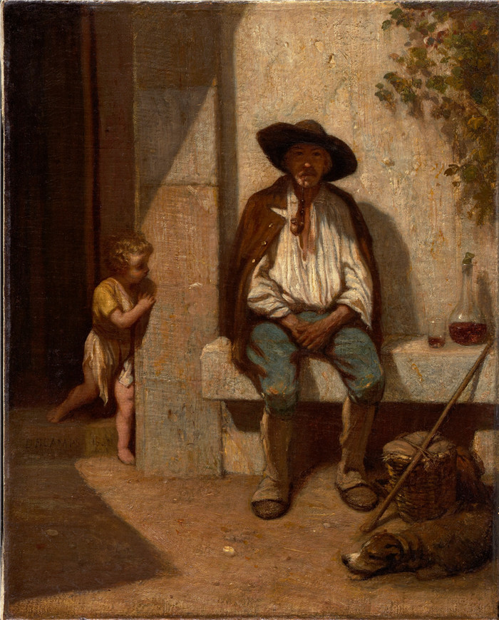 亚历山大·加布里埃尔·尚(Alexandre-Gabriel Decamps)作品-意大利农民Italian Peasant