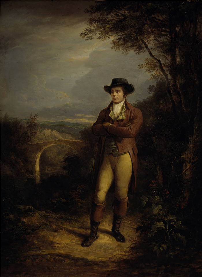亚历山大·纳斯米斯(Alexander Nasmyth)油画-罗伯特·伯恩斯Robert Burns, 1759 - 1796. Poet