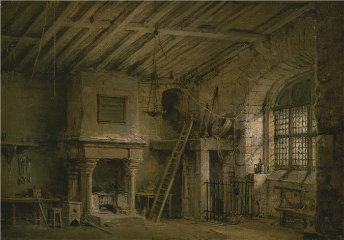 亚历山大·纳斯米斯(Alexander Nasmyth)油画-舞台设计,托尔布斯