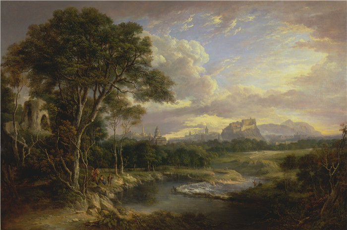油画-爱丁堡市景观 View of the City of Edinburgh