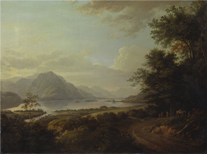 亚历山大·纳斯米斯(Alexander Nasmyth)油画-阿吉尔郡阿韦湖Loch Awe, Argyllshire