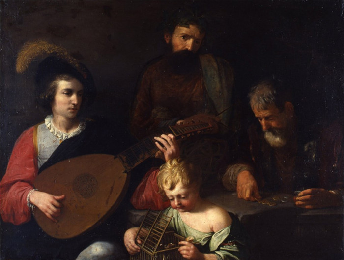 亚历克西斯·格里穆(Alexis Grimou)肖像画-人的四个年龄The four ages of man