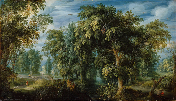 亚历山大·基林克斯(Alexander Keirincx)油画-森林景观Waldlandschaft, um 1622