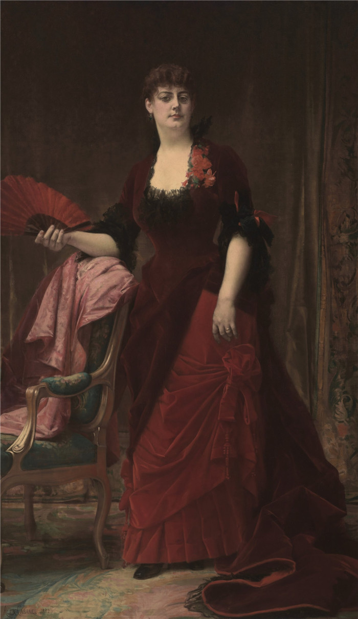 亚历山大·卡巴内尔(Alexandre Cabanel)-阿拉贝拉·沃沙姆的肖像