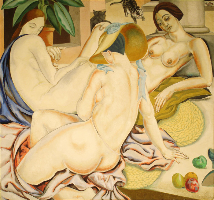 阿尔弗雷多·古特罗(Alfredo Guttero)作品-懒惰的女人 Mujeres indolentes