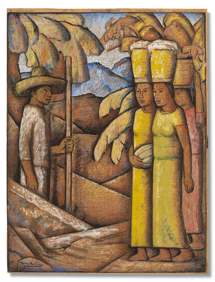 阿尔弗雷多·拉莫斯·马丁内斯(Alfredo Ramos Martinez)作品-玉米粉蒸肉小贩vendedoras de tamales
